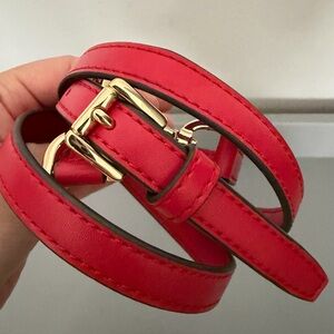 Michael Kors Red Replacement Leather Shoulder Crossbody Strap w/ Gold Fixtures